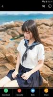 Cute Japan Schoolgirl Wallpaper capture d'écran 3