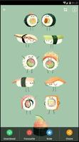 Cute Sushi Wallpaper ảnh chụp màn hình 2