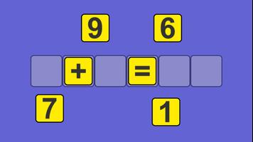 Math Puzzle - Numbers Crossword Brain Teaser plakat
