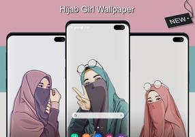 Hijab Girl Wallpaper Affiche