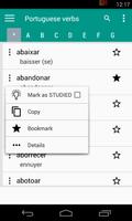 Verbes portugais courants capture d'écran 1