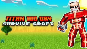Titan 100 day: Survive Craft الملصق