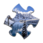 雪の風景のジグソーパズル アイコン