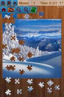雪の風景のジグソーパズル ポスター