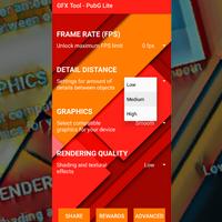 Công cụ GFX cho TRÒ CHƠI PUBG LITE - PubG Gfx ảnh chụp màn hình 2