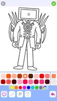 Titan TV Man Coloring Game screenshot 1