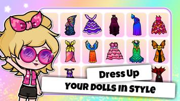 Tizi Dolls Girl Dress Up Games Affiche