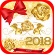 Gold Glitter SMS Theme 2018