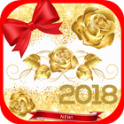 Gold Glitter SMS Theme 2018 icon