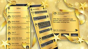 Gold Glitter SMS Theme 2018 penulis hantaran