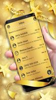 برنامه‌نما Gold Glitter SMS Theme 2018 عکس از صفحه