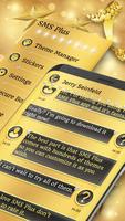 Gold Glitter SMS Theme 2018 اسکرین شاٹ 2