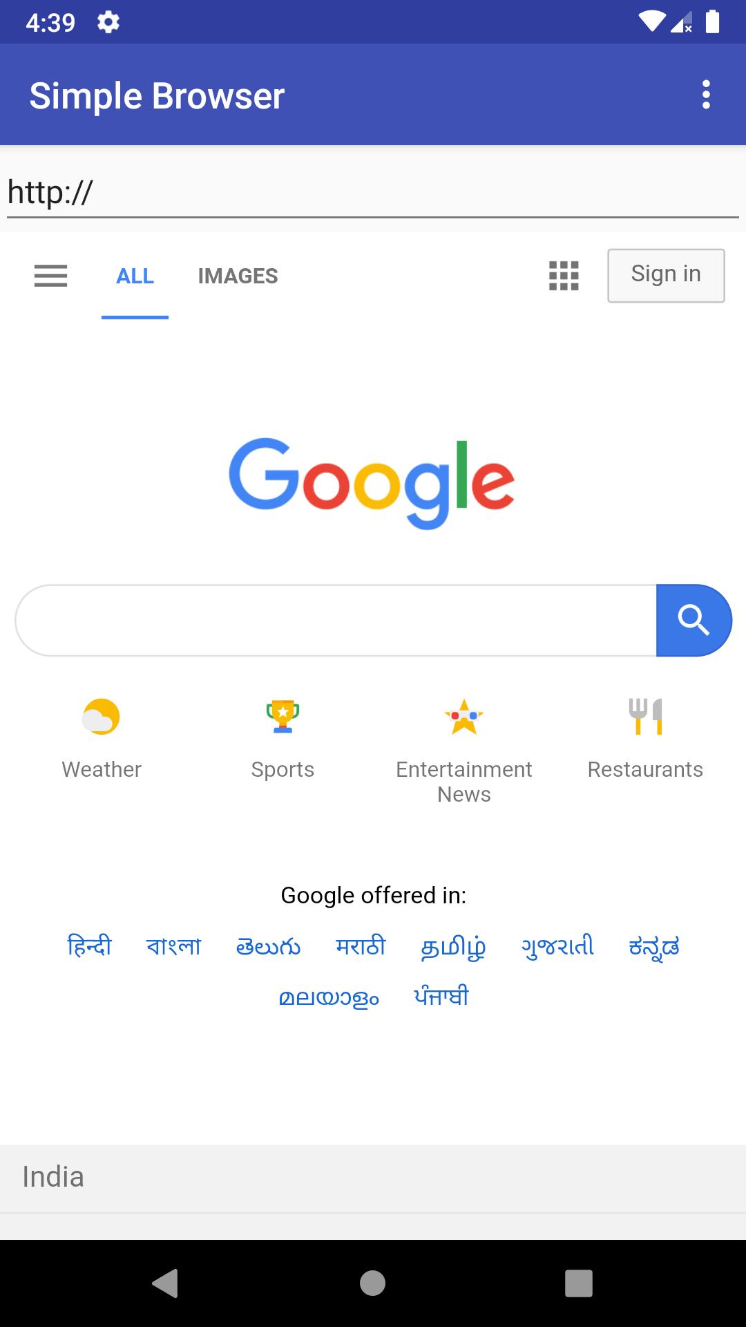 Simple browser Simple browser
