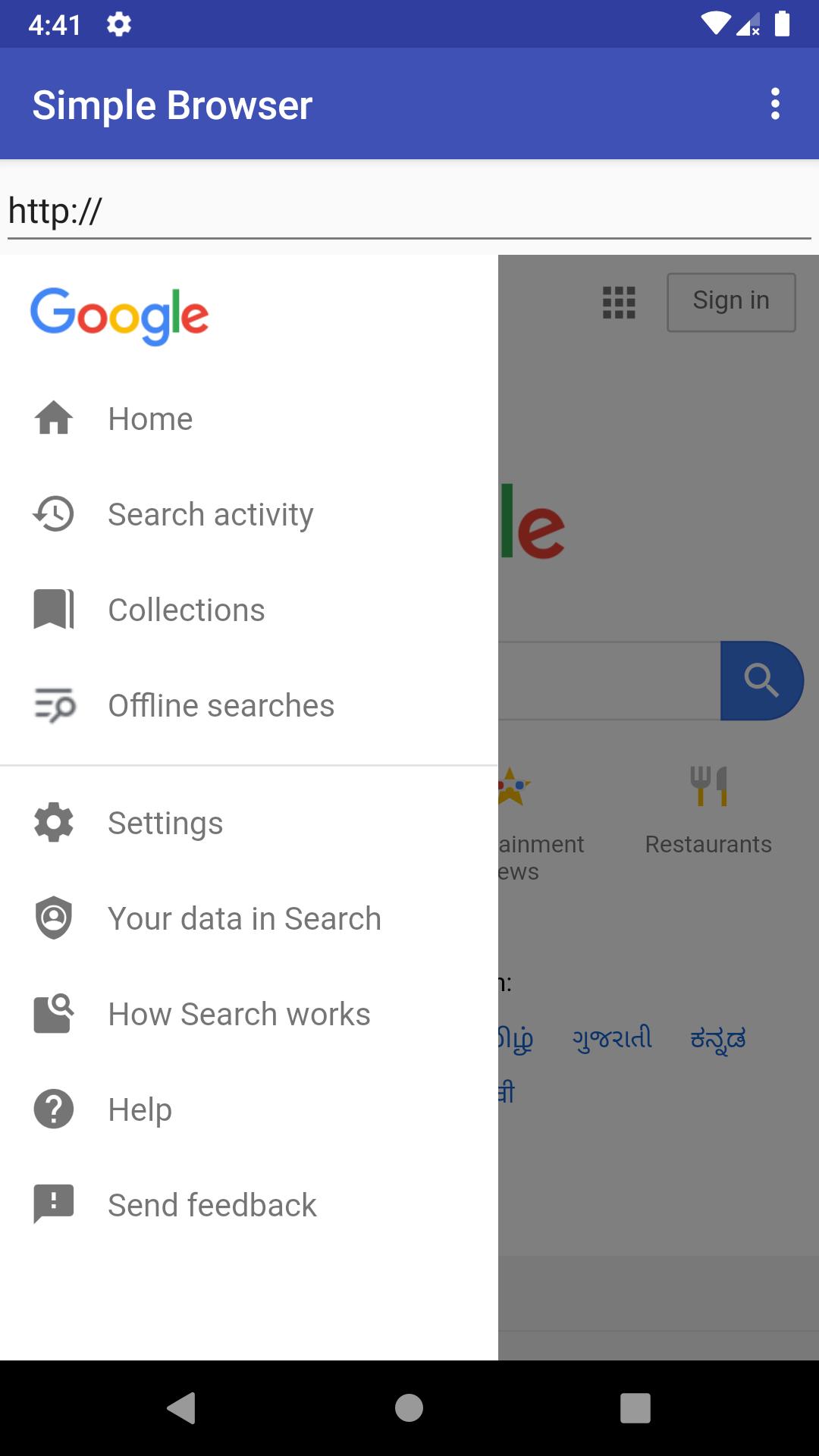Simple browser Simple browser