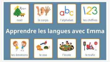 Enfants apprendre les langues Affiche