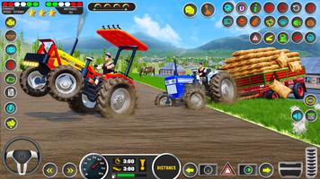 Farm Tractor Simulator Game 3D পোস্টার