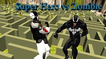 Venom Spider Superhero Vs Zombie Fight Maze Runner captura de pantalla 2