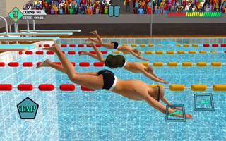 Summer Swimming Flip Pool Race poster