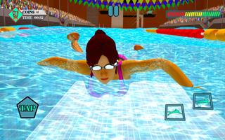 Summer Swimming Flip Pool Race screenshot 1