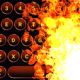 Brennendes Feuer Tastatur Animation Zeichen