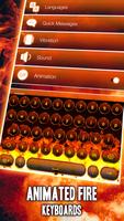 Brennendes Feuer Tastatur Animation Plakat