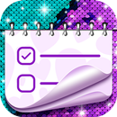 Sequin Notebook with Lock APK