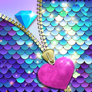 Sequin Lock Screen Zipper APK