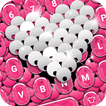 Herz Pailletten Rosa Tastatur