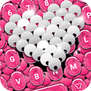 Pink Sequin Heart Keyboard APK