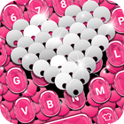 Pink Sequin Heart Keyboard icon