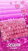 Pink Sequin Heart Keyboard screenshot 1