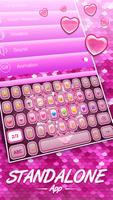 Herz Pailletten Rosa Tastatur Screenshot 2