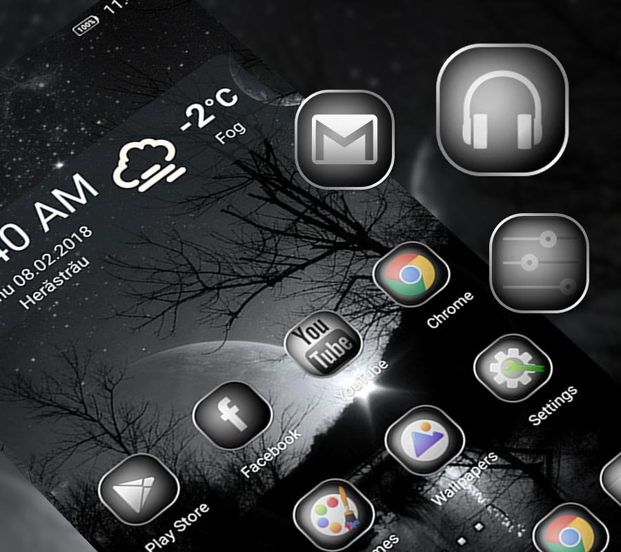 black themes for android free download