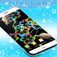 Neon Flowers Live Wallpaper Cartaz