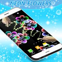 Neon Flowers Live Wallpaper imagem de tela 2