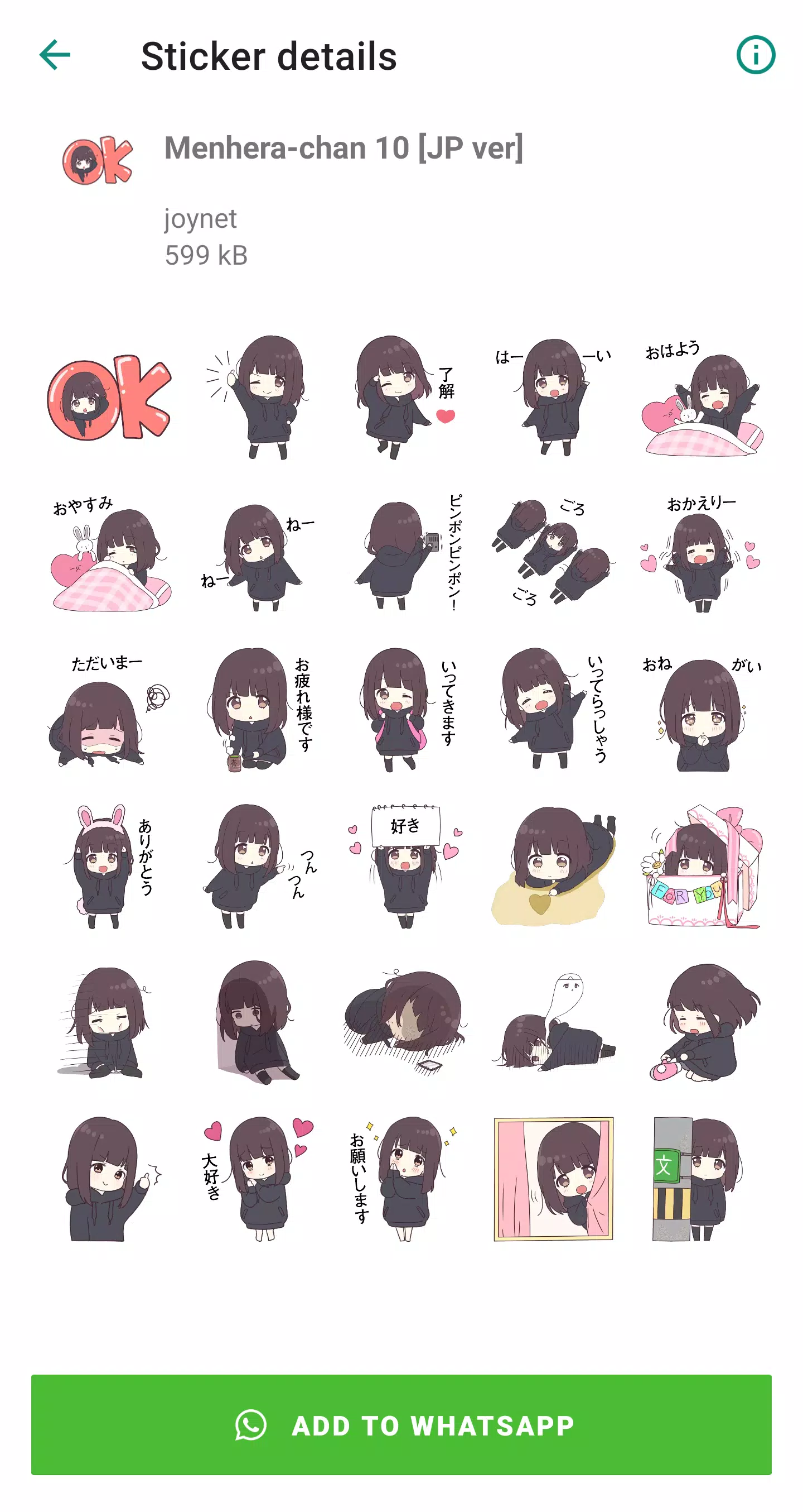 Menhera-Chan - Stickers for WhatsApp