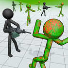 stickman مقابل الكسالى 3D أيقونة