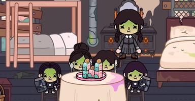 Toca Wednesday Addams Boca HD پوسٹر