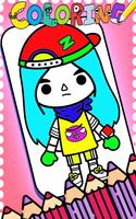 Toca Boca Mod Coloring Book captura de pantalla 3