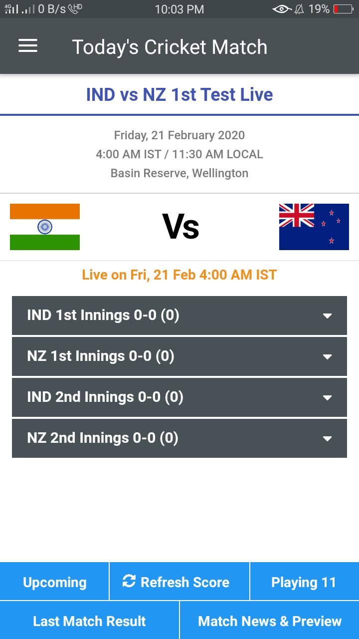 Today's Cricket Match Live Score, News, Preview für ...