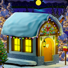 Kerst huis decoratie-icoon