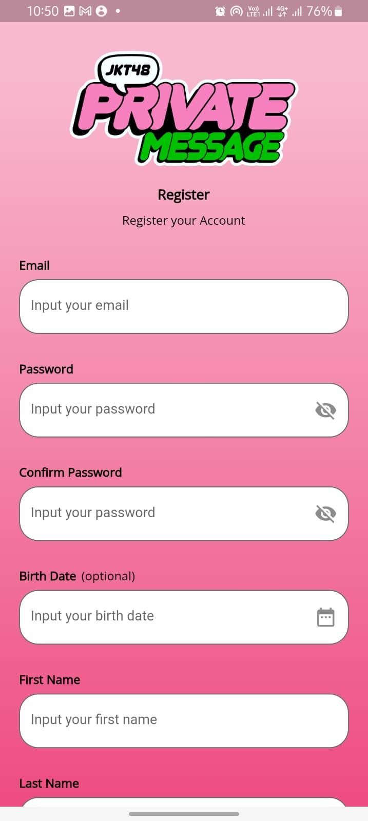 jkt48 private message