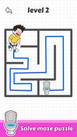 Toilet Rush - Draw Puzzle Poster