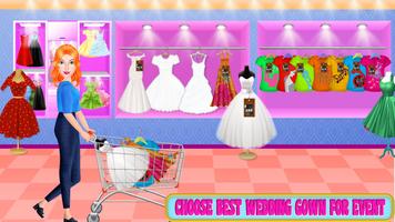 مول التسوق زفاف العروس الملصق