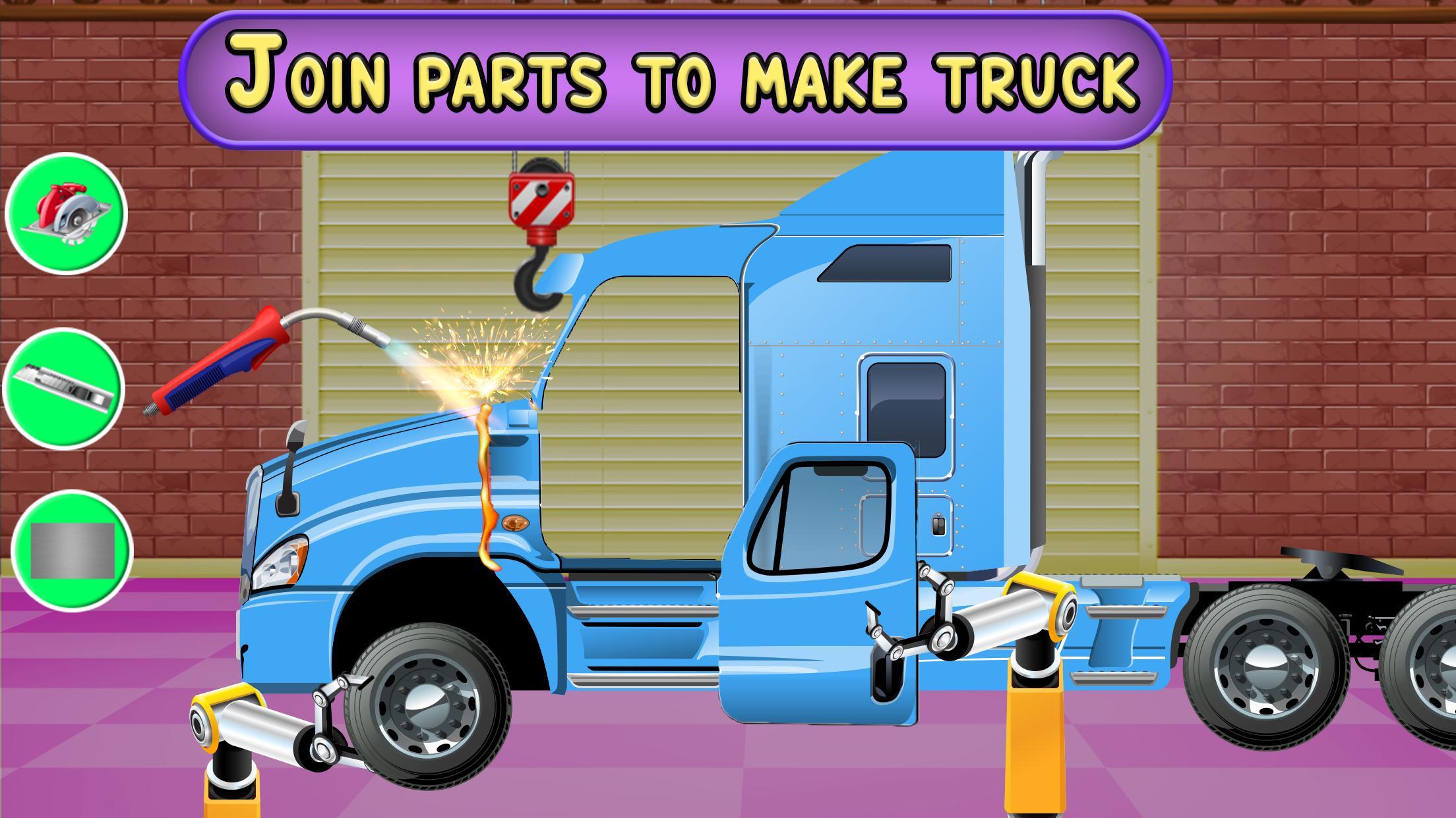 Постройте грузовик. Нарисовать машину в гараже. Строим грузовик для киски.