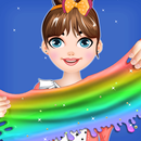 レインボーDIYスライムメーカー：フワフワしたフワフワのゼリ APK