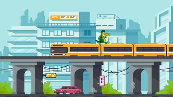 Funny Angry Crocodile Game Runner poster