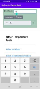Kelvin to Fahrenheit screenshot 1