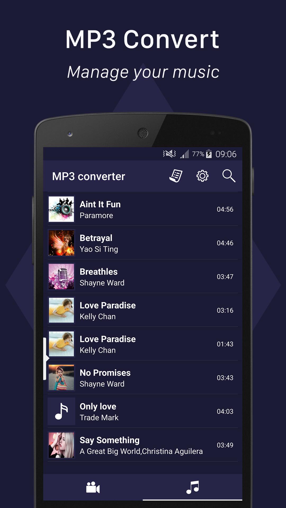 Android İndirme için Mp3 dönüştürücü APK