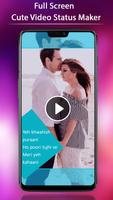 FullScreen Cute Video Status Maker - 30 SecLyrical اسکرین شاٹ 2